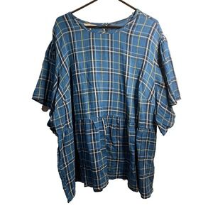 terra & sky womens short sleeve blouse shirt top plus size 0X 14w 3X XXXL 24w26w